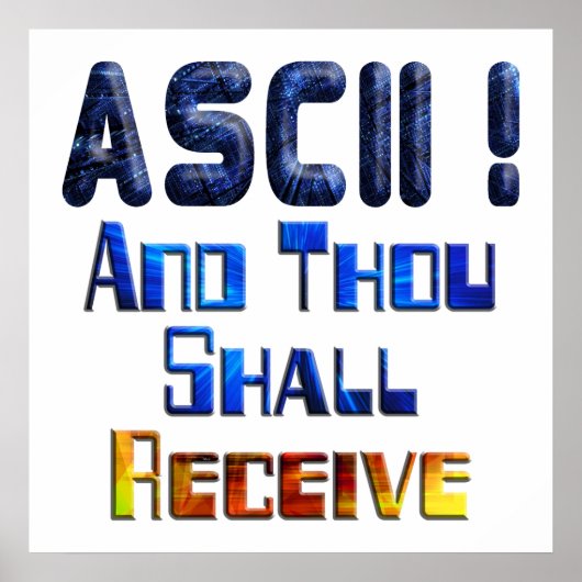 Poster ASCII Et Tu Recevras (Devant)