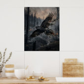 Poster Ash Raven Burned Forest Sky (Cuisine)