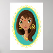 Poster Asha la beauté indienne (Devant)