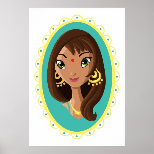 Poster Asha la beauté indienne (Devant)