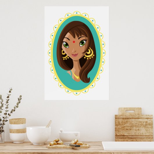 Poster Asha la beauté indienne (Cuisine)