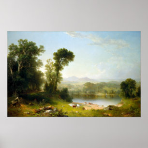 Poster Asher Brown Durand Paysage pastoral