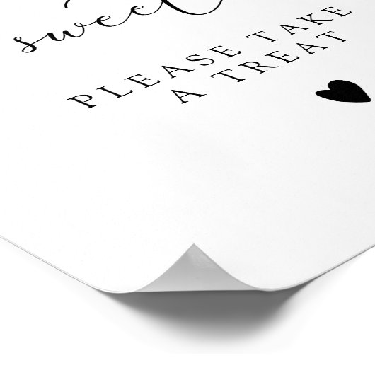 Poster ASHER Calligraphie L'amour est doux table de desse (Coin)