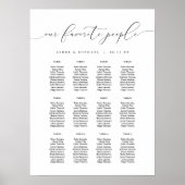 Poster ASHER Elegant Calligraphie Script Mariage Siège (Devant)