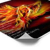 Poster "Ashes" Poème Inspirationnel d'Angela M. Sekelsky (Coin)