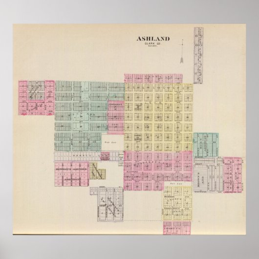 Poster Ashland, comté de Clark, Kansas (Devant)