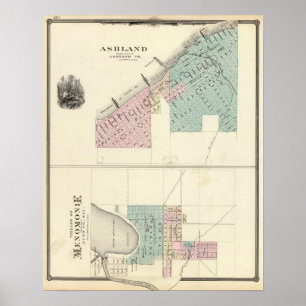 Poster Ashland et Menomonie, Wis