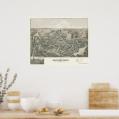 Poster Ashland, MA Carte panoramique - 1878 (Cuisine)