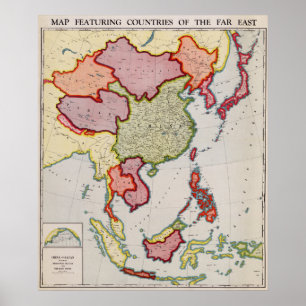 Poster AsiaPanoramic est MapEast Asie