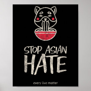 Poster Asiatique Live Anti-Racisme Aapi Sensibilisation A