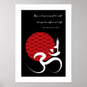 Poster Asiatique Red Sun Yoga & Moderne Zen Calligraphie  (Devant)