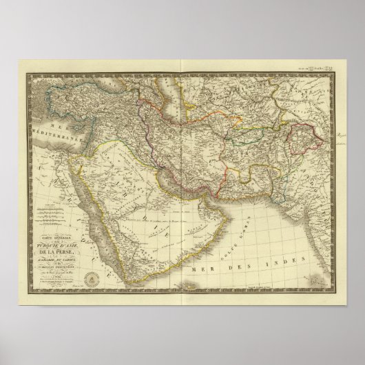 Poster Asiatique Turquie, Perse, Arabie, Kaboul (Devant)
