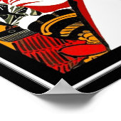 Poster Asiatique Vintage Art Utagawa Kunimasa Japo (Coin)