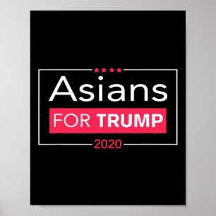 Poster Asiatiques Pour Trump Républicains Américains Patr