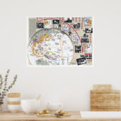 Poster " Asie : 1937/45 - Carte d'histoire de la guerre d (Cuisine)