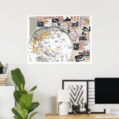 Poster " Asie : 1937/45 - Carte d'histoire de la guerre d (Bureau à domicile)