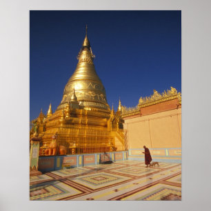 Poster Asie, Birmanie (Myanmar) Mandalay, Sagaing Hill :