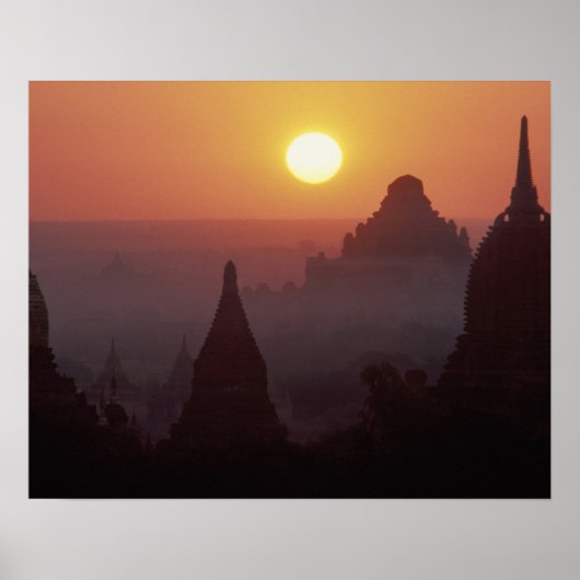 Poster Asie, Birmanie, (Myanmar), Pagan (Bagan) Le temple (Devant)