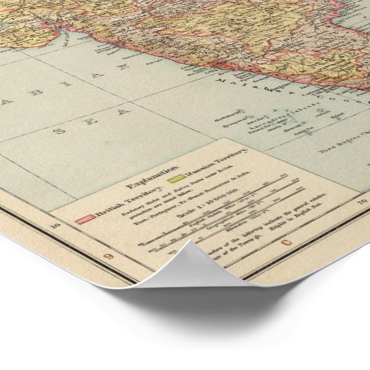 Poster Asie centrale, Inde (Coin)