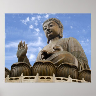 Poster Asie, Chine, Hong Kong, île de Lantau, Ngong