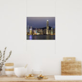 Poster Asie, Chine, Hong Kong, ville skyline et 2 (Cuisine)