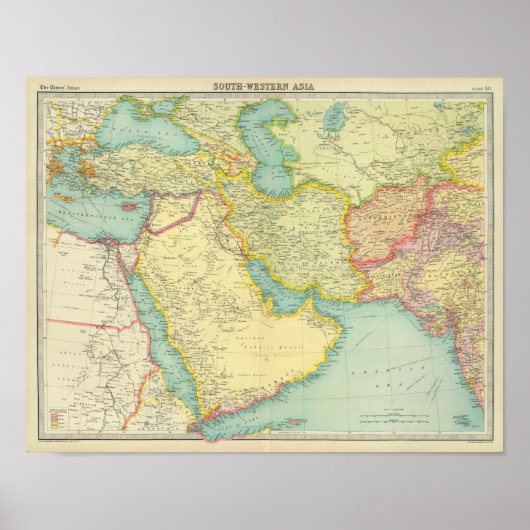 Poster Asie du Sud-Ouest (Devant)