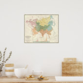 Poster Asie, Europe systèmes fluviaux (Cuisine)