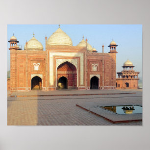 Poster Asie, Inde, Uttar Pradesh, Agra. Sur le
