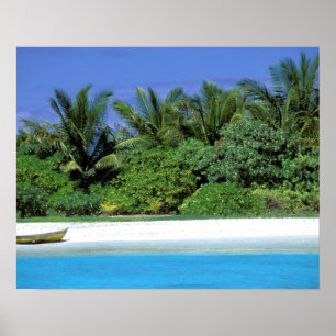 Poster Asie, Maldives. Atoll North Male