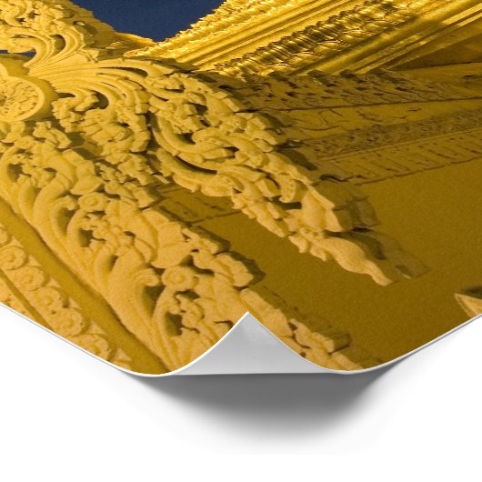 Poster Asie, Maynmar, Yangon, temple bouddhiste à Rangoun (Coin)