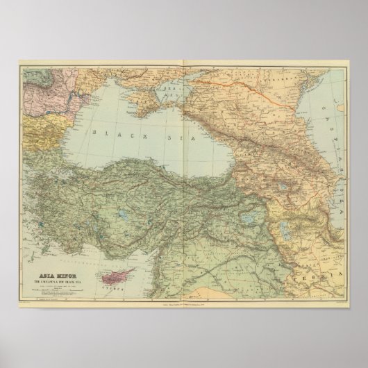 Poster Asie Mineure, Caucase, Mer Noire (Devant)