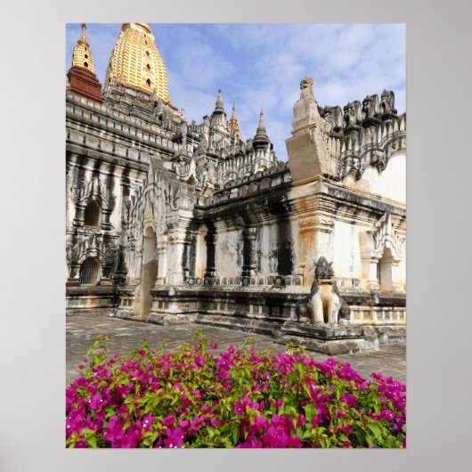 Poster Asie, Myanmar (Birmanie), Bagan (Pagan). L'Ananda (Devant)