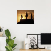 Poster Asie, Népal, Katmandou. Bouddhanath Stupa. (Bureau à domicile)