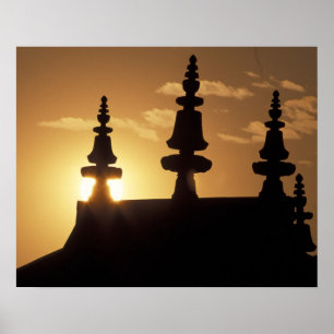 Poster Asie, Népal, Katmandou. Stupa de Bouddhanath.
