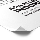 Poster Asie Selon l'Indonésie (Coin)