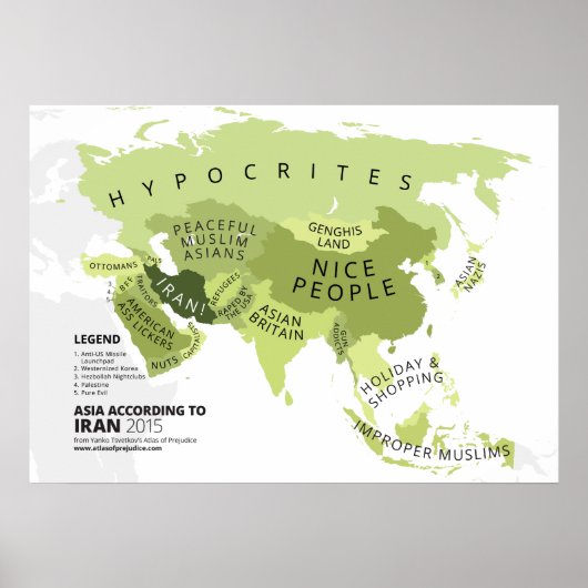 Poster Asie Selon l'Iran (Devant)