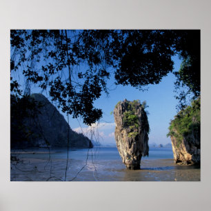 Poster Asie, Thaïlande, Parc national d'Ao Phangnga, litt