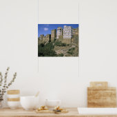 Poster Asie, Yémen, Al Hajjara. Bâtiments et seulement (Cuisine)