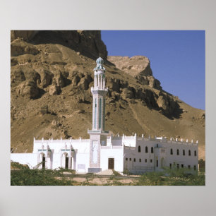 Poster Asie, Yémen, Tarim. Mosquée blanche.