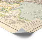 Poster Asien - Carte de l'Asie (Coin)