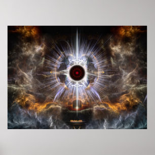 Poster Asile De Composition Fractale Légère