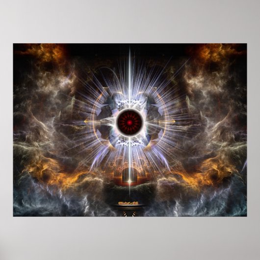 Poster Asile De Composition Fractale Légère (Devant)