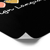 Poster ASL Alphabet American ASL Enseignant Langue de cha (Coin)