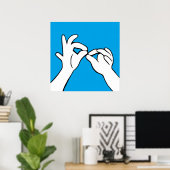 Poster ASL American Sign Language INTERPRET (Bureau à domicile)