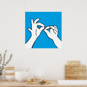Poster ASL American Sign Language INTERPRET (Cuisine)