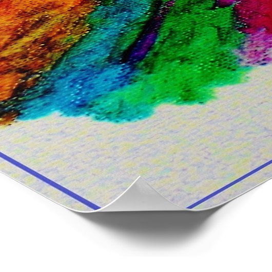 Poster ASL American Sign Language JE VOUS AIME PLUS (Coin)