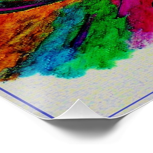 Poster ASL American Sign Language JE VOUS AIME PLUS (Coin)