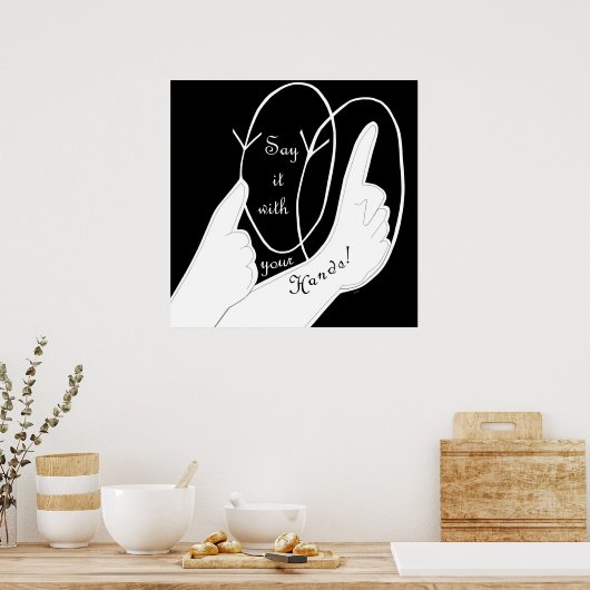 Poster ASL Dites-Le Avec Vos Mains (Cuisine)