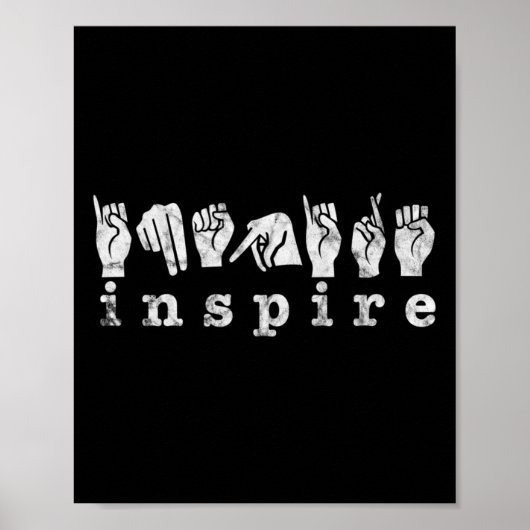 Poster ASL Enseignant Langue des Signes Américaine Sensib (Devant)