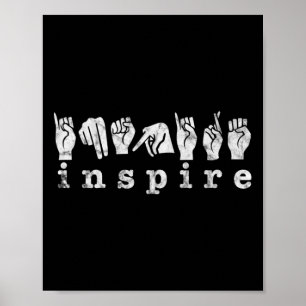 Poster Asl Enseignant Langue des Signes Américaine Sensib